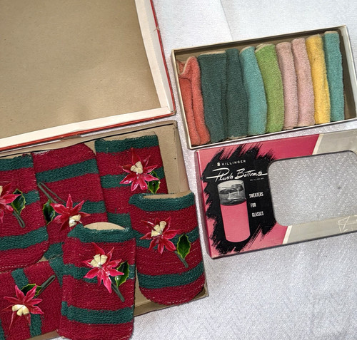 Vtg drink koozie holiday - drink,