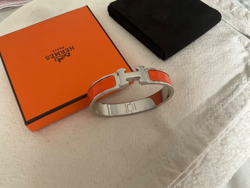 Hermes clic bangle orange - hermes, h