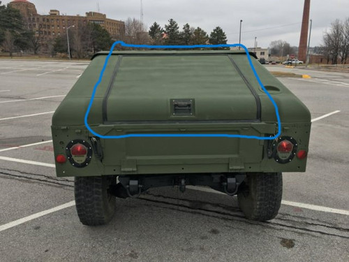 Gasket slantback new hmmwv - new,