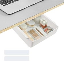 BUENTYA Under Desk Drawer Organizer, Self-Adhesive Under Table Drawer Storage