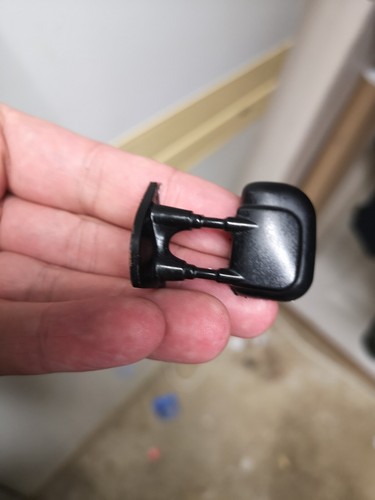 Black rubber flexible left - black,