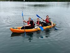 Kayak Sit On Top 2+1 Person 2 Adults 1 Child - FREE 2 Paddle, 2 Backrest - Riber