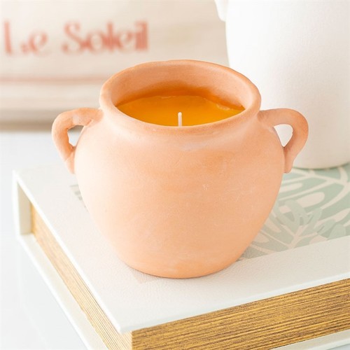 Terracotta urn candle - terracotta,
