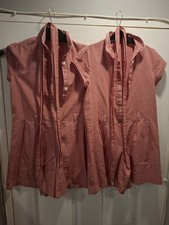 Girls Red Gingham School Uniform Dress Shorts Play Suit Age 7-8  Asda George x2