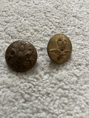 Vintage military buttons pair - buttons,