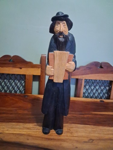 Accordian wooden tall man - ,
