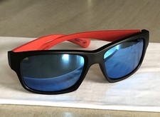 Bolle Holman 12466 Floatable Sunglasses. Matte Black & Red Frame. Offshore Blue.