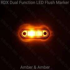 RDX Dual Function LED Flush Amber - Amber Marker 12-24v Kelsa Mercedes Volvo