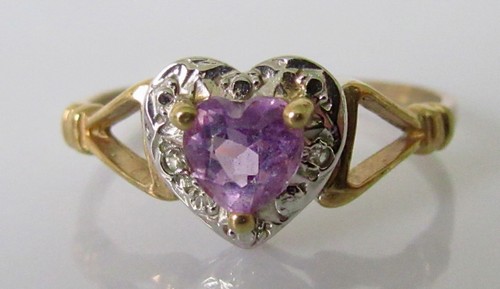 Gold diamond ring 9ct yellow - diamond,