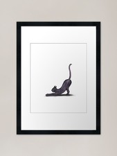 Big stretch! Purple Blob Cat -