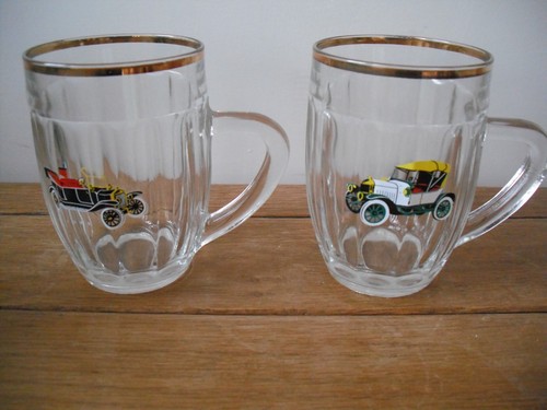 Pair small half - small, glass