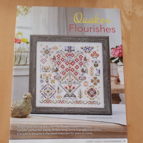 Quaker sampler cross - quaker,
