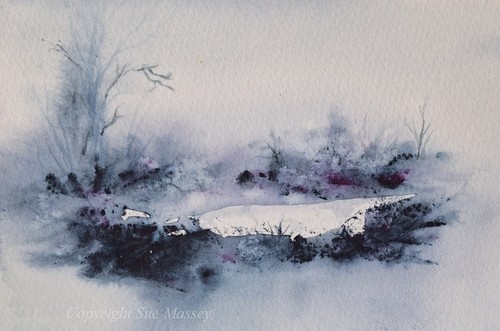 Landscape watercolour painting - landscape,