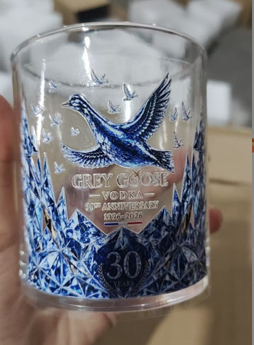 Transparent grey goose glass - grey,