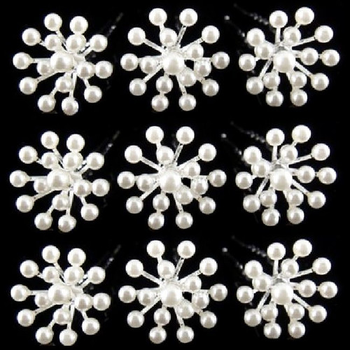 Hairpins pearls snowflake - hairpins,