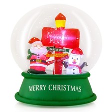 126 cm Christmas Inflatable Santa Snow Globe Light Up Crystal Ball with Santa