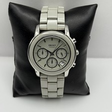 DKNY Ceramic Chronograph Watch Quartz Date Dial 38mm NY-8506 Bracelet Unisex