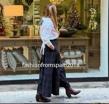 ZARA NEW WOMAN MID-RISE PLAID