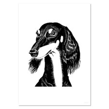 'Saluki Dog Portrait' Wall