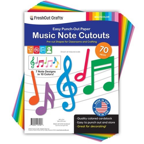 Music note cutouts - music,