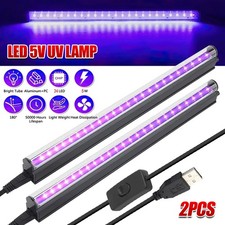 2 Pcs UV Black Light LED Strip Ultraviolet Tube Lamp Bar Disco Club Party Decors