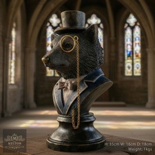 Regal Fox Bust Figurine Statue