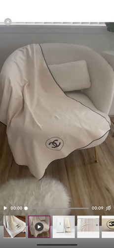 Chanel throw blanket and - chanel,