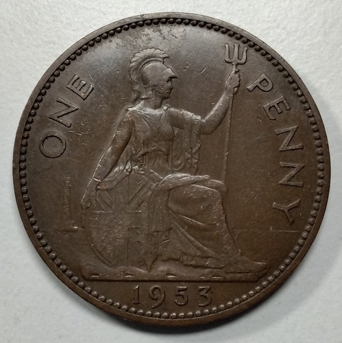 1953 one penny coin - 1953,