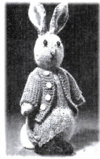 Knitting pattern copy 1765.   Toy- Peter Rabbit bunny .  19 cm tall.  3ply