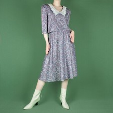 VINTAGE 70s 80s Midi Paisley