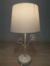 Bedside Lamp -  White - 3 Heart - Unit Only 