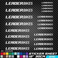 20x LEADER BIKES Vinyl Decal