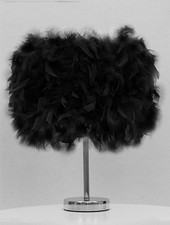 Feather Shade Table Lamp Metal