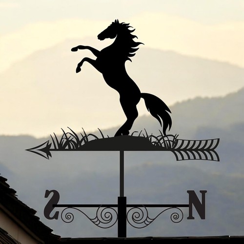 Metal rearing horse silhouette - metal,