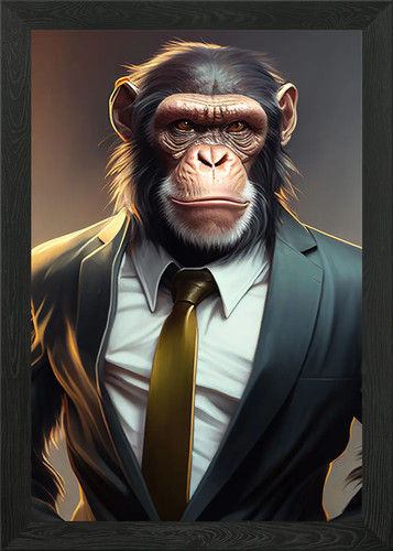 Monkey suit animal framed wall - suit,