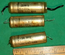 (3) A.C. COSSOR .25uF 500VDC