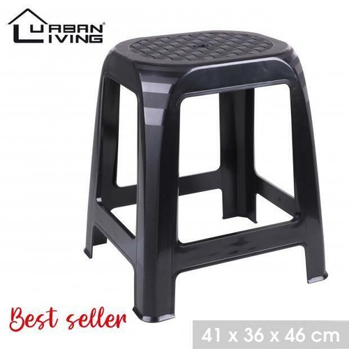 Large black plastic step stool - step,