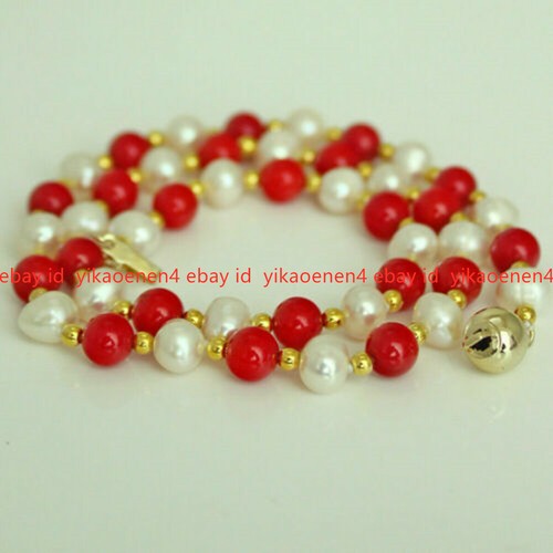 Natural 8mm real white - natural, 7-8mm