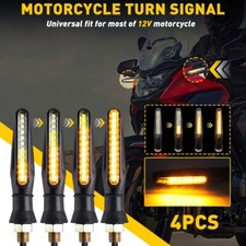 4x Universal 12LED Amber Motorcycle Motorbike Turn Signal Indicators Light Lamp