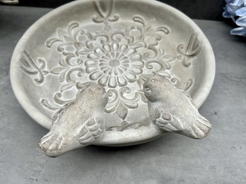 Stone bird bath feeder - bird, or
