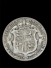 1906 King Edward VII British Pre-Decimal Silver Half Crown Coin