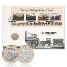 Steam Locomotives Stamps Coin