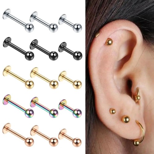 Surgical steel balls ear stud - surgical,