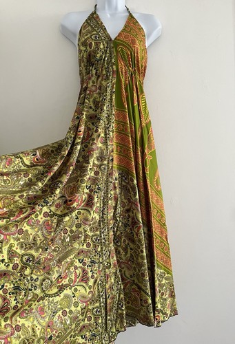 Bohemian dress silk hippie - bohemian,