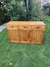 Antique Style Solid Pine Sideboard Farmhouse Traditional Dresser Kitchen Base
