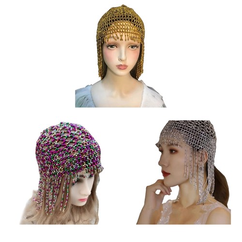1920s beaded cap headpiece - 1920s,