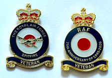 RAF The Royal Air Force Veteran 2 Enamel Lapel Pin Badges UK Seller