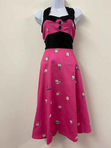 Halterneck dress 1950s goth - halterneck,