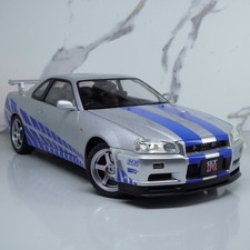 Nissan Skyline GTR R34 Fast & Furious Livery – 1:18 Scale Diecast Model Car JDM