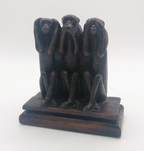 Three wise monkey figurine - three,